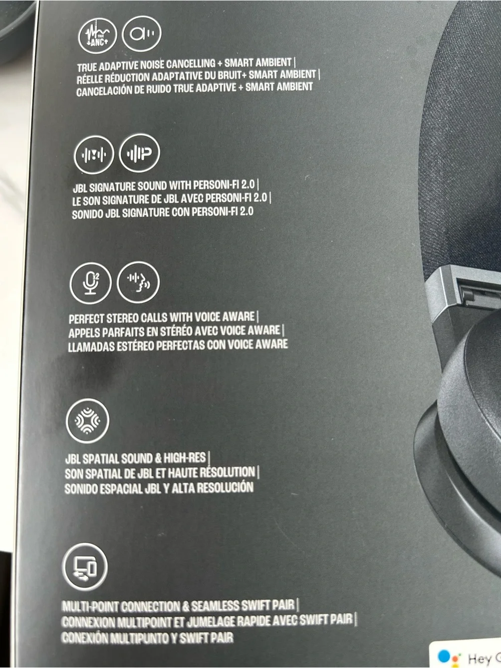 JBL Live 675NC Over-Ear Headphones - Black and Silver